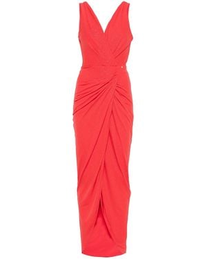 Nissa Glitter Maxi Dress - Red