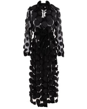 Silvia Serban A-Line Trench Coat - Black