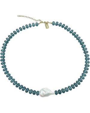 Christina Greene Tranquility Stone Beaded Necklace - Blue
