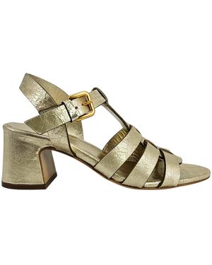 Madison Maison Metallic Leather Gladiator Heel Sandal