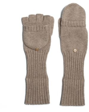 Bel Cashmere Long Cashmere Mittens Organic - Natural