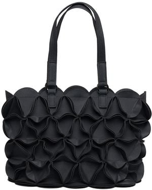 ELEMOOD_Japan Blossom Rectangle Tote Bag - Black