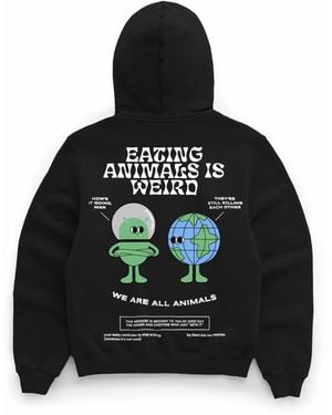Dont Eat the Homies Eating Animals Is Weird Hoodie - Black
