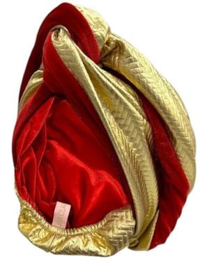 Julia Clancey Zia Ruby Reversible Velour Turban - Red