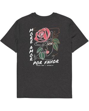 Anchor and Crew Heather Nine More Amor Por Favor Editions Organic Cotton T-Shirt - Black