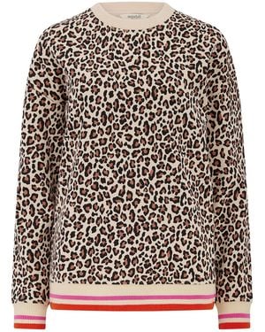 Sugarhill Noah Sweatshirt Stone, Classic Leopard Stripe - Black