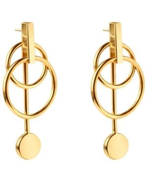 Gutta Design Mesh Earring Plated - Metallic