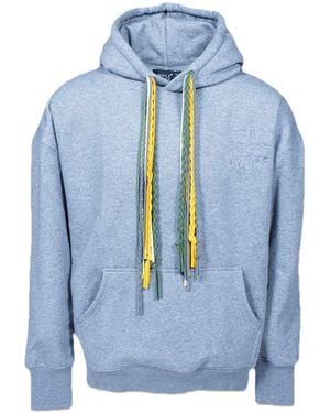 While We're Awake Dark Multi String Hoodie - Blue