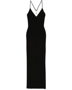 Nissa Open-Back Midi Dress - Black