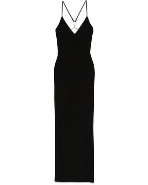 Nissa Open-Back Midi Dress - Black