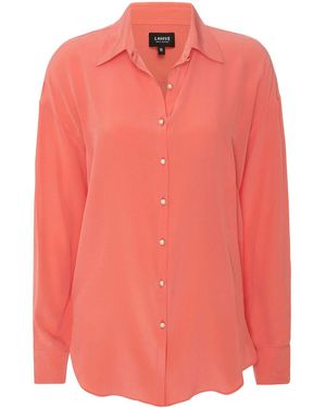 LAHIVE Emma Silk Button Down Blouse - Pink