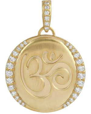 Artisan Om Diamond Medallion Pendant - Metallic