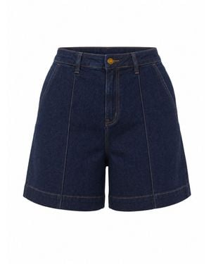 Adrift Clothing Lainey Denim A-Line Shorts - Blue