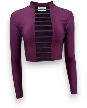 Monzlapur New York Cropped Top With Straps - Purple