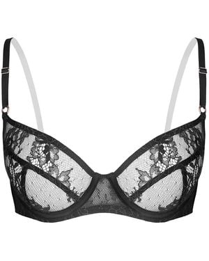 MONIQUE MORIN LINGERIE Moonstruck Balconette Bra - Black