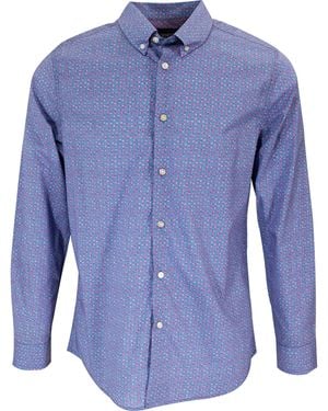 lords of harlech Morris Fish Geo Shirt - Blue