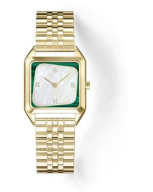 VANNA Geminus Malachite & Pearl Watch - Metallic