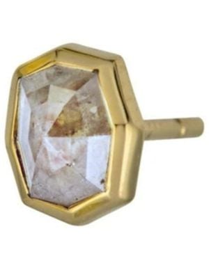 Rahul's Jewels Sanctum Octa Earring Single -14 Karat With Genuine Diamond - Metallic