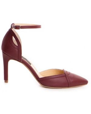 The 5Th Element Burgundy Sculptural Ashanti Court Shoes - Red