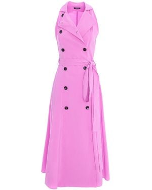 AVENUE No.29 Viscose Midi Trench Dress - Pink