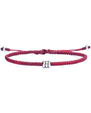 Harbour Uk Iron Flow Steel Rope Bracelet - Red