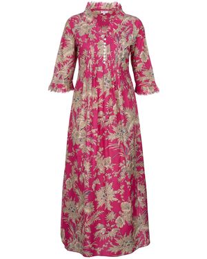 At Last Cotton Annabel Maxi Dress - Pink