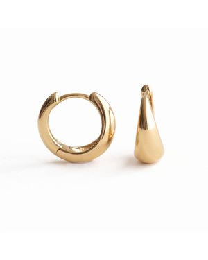 Kris Nations Tapered Huggie Hoop Earring - Metallic