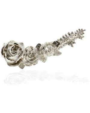 Lee Renee Rose Slider Earring Single Silver - Metallic
