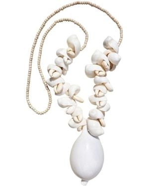 OhSun Bora Egg Shell Necklace - White