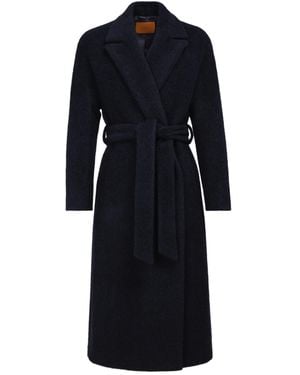Vulto Dark Belted Coat - Blue