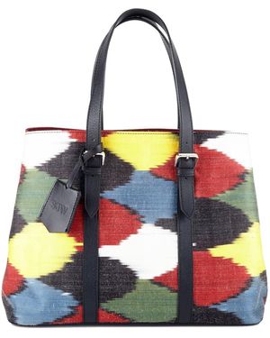 SJW BAGS LONDON Avenue Ikat Bag - Black