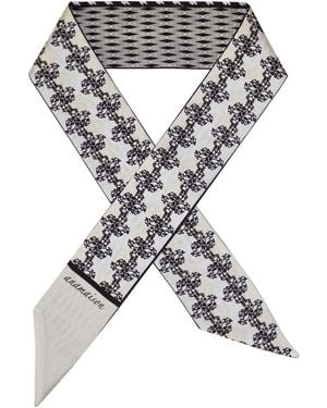 Ana Maison Facet Silk Twilly Scarf - Grey