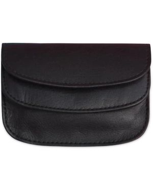 VIDA VIDA Leather Scallop Purse - Black