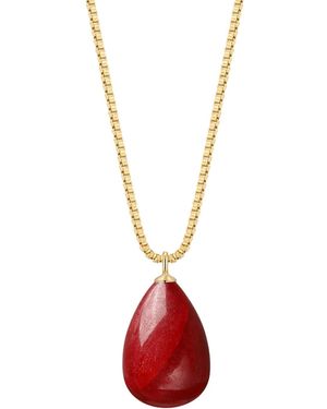 Katy Faye July Ruby Necklace - Red
