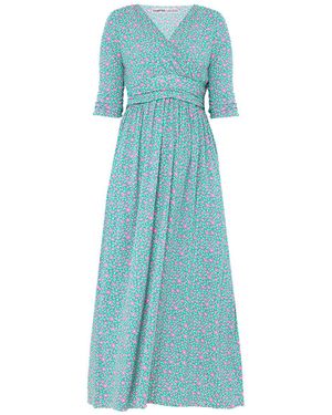 Chapter London 'Sonia Wrap Maxi Dress - Blue