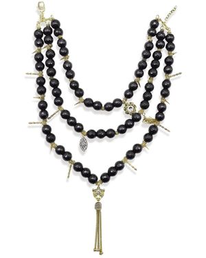 Bayemeyc Noxelia Layered Onyx Necklace - Black