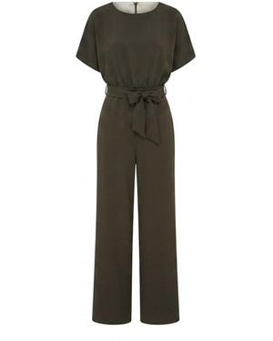 Yumi' Batwing Stretch Jumpsuit - Green