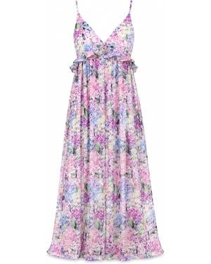 NEVA Aveline Floral Empire Maxi Dress - Purple