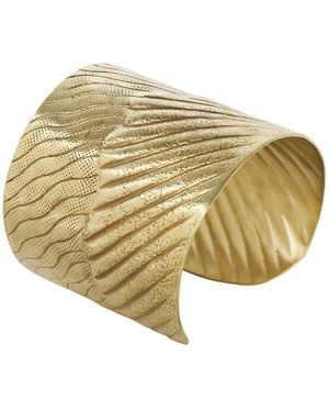 Zeworks Sahara Blues – Draa Handcrafted Brass Cuff Bracelet - Metallic