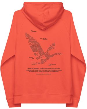 Anchor and Crew Burnt Seven You Are Enough X Mental Health Editions Organic Cotton Hoodie - Red