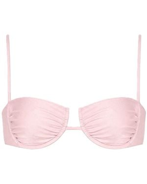 Montce Pale Blush Silkie Simonette Bikini Top - Pink