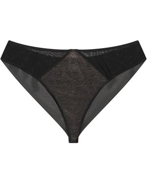 Verdant Intimates Rose Lace Tanga - Black