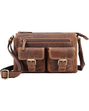Lloyd Baker Malda Leather Crossbody Bag - Brown