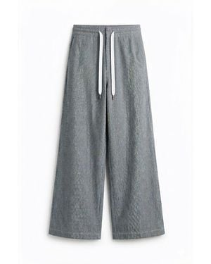 Born in Exile Wide Stripe Pants Mid Rise - Gray