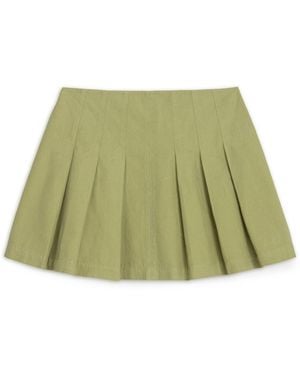 Nocturne Neutrals Pleated Mini Skirt - Green