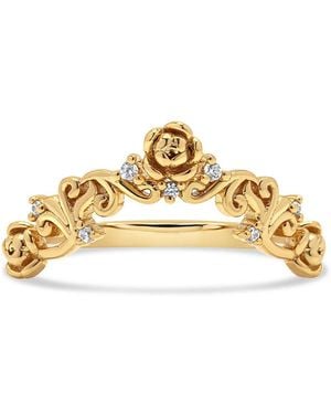 Ptera Jewelry Rose Filigree Contour Ring - Metallic