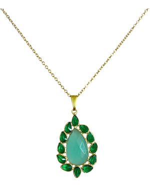 Magpie Rose Theia Aqua Pendant - Green