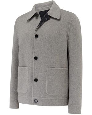 Guards London Irish Reversible Wool Blend Jacket - Grey