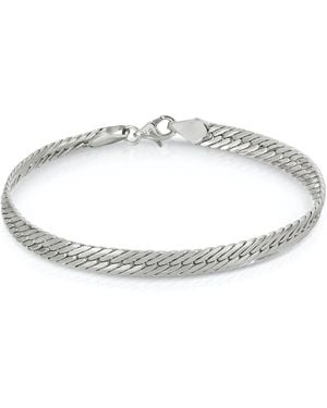 Glamrocks Jewelry Thin Herringbone Bracelet - Metallic