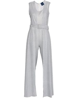 Tantra Spain Sl Long Sleeveless Jumpsuit With Glitter Details And Belt Large - Gray